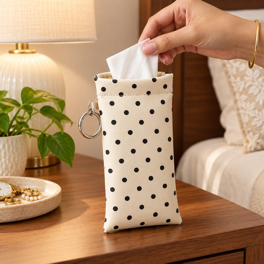 Polka Dot Snap Eyeglasses Pouch