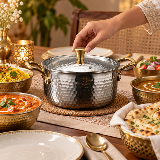 Traditional Stainless Steel Serving Handi
