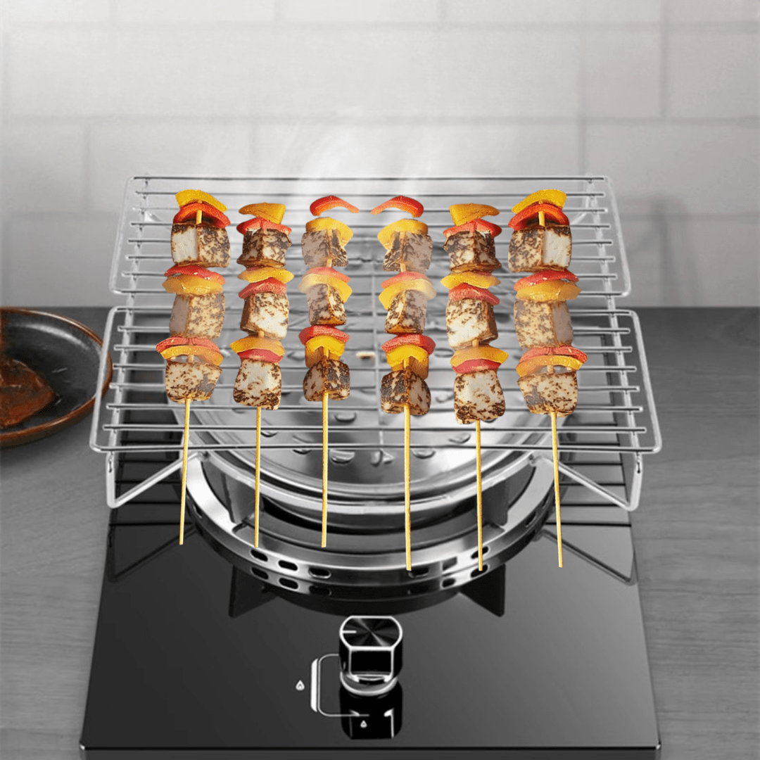 Portable Stainless Steel Grill Set