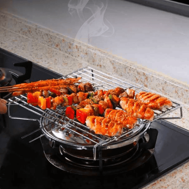 Portable Stainless Steel Grill Set