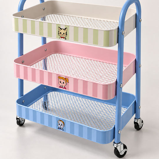 3 Layer Multipurpose Organizer Trolley tray detail