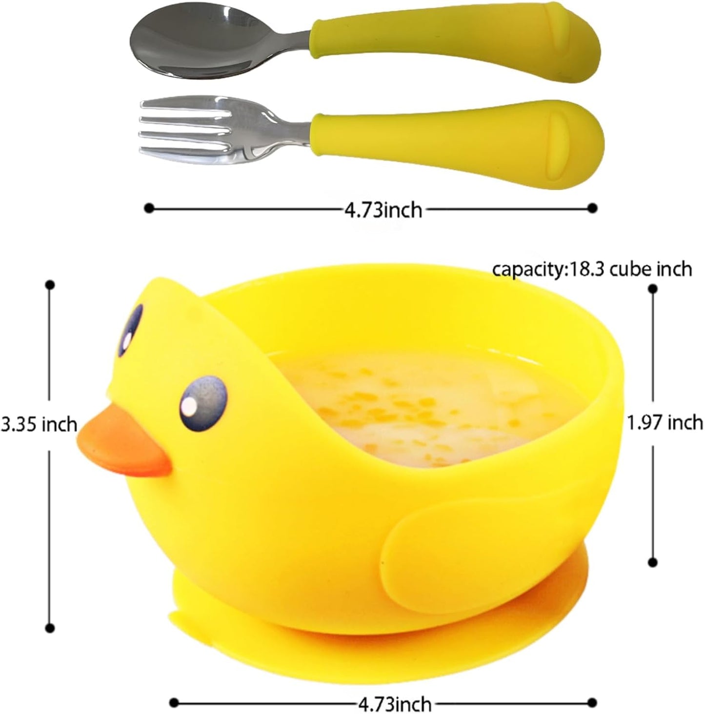 Duck Style Silicone Toddler Bowl
