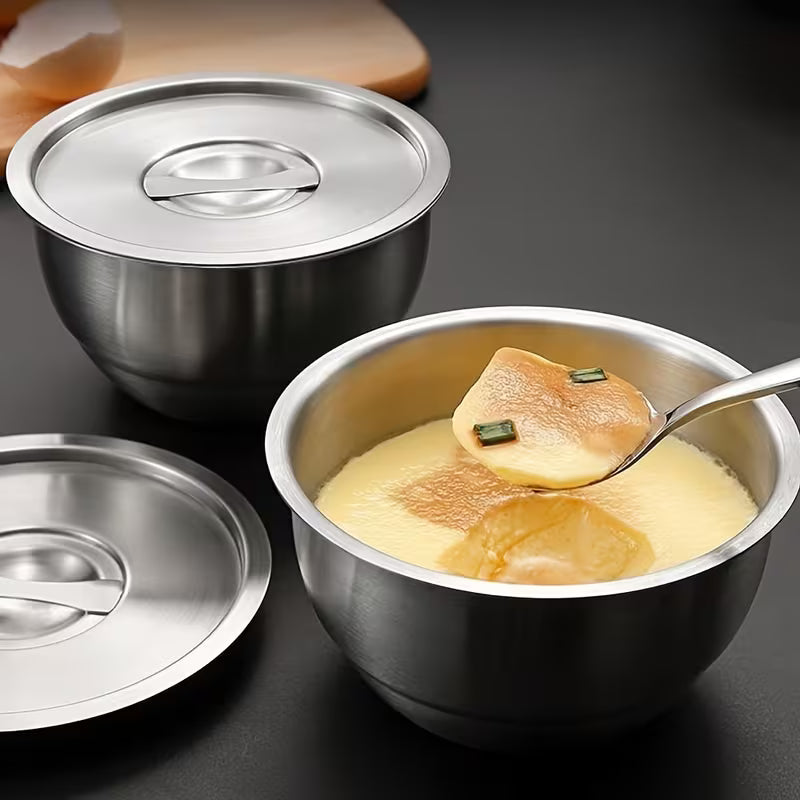 Stainless Steel Food Bowl with Lid