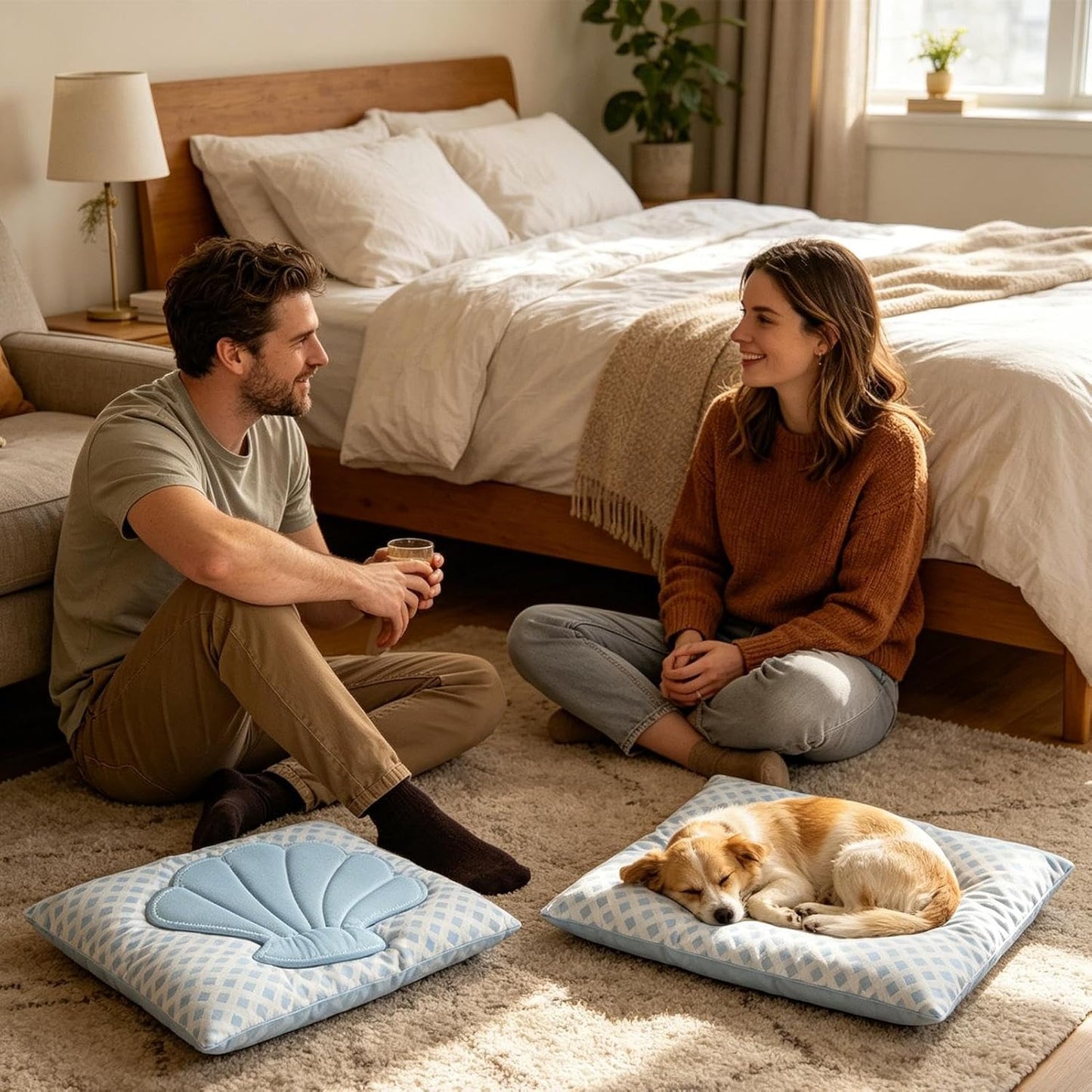 Seashell Comfort Pet Bed