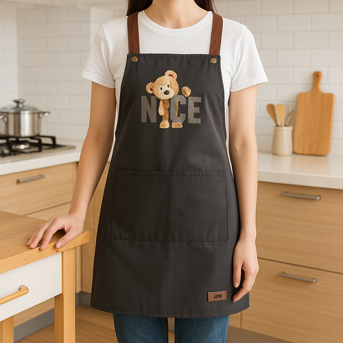 Bear Design Waterproof Apron