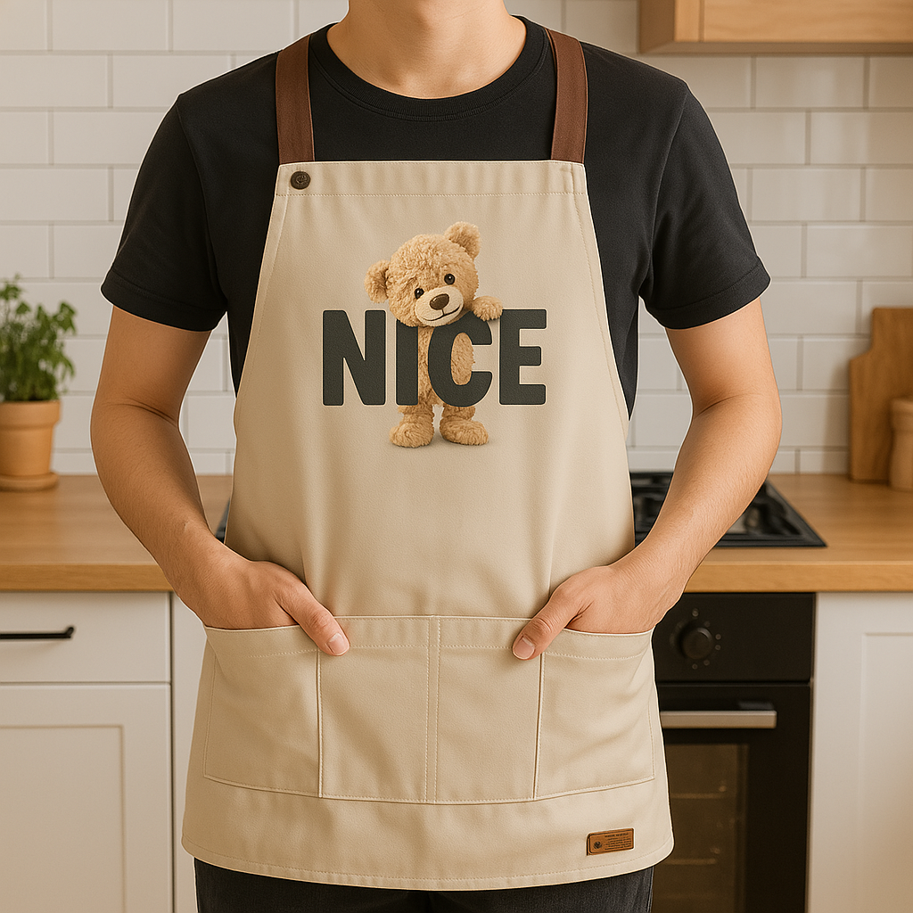 Bear Design Waterproof Apron