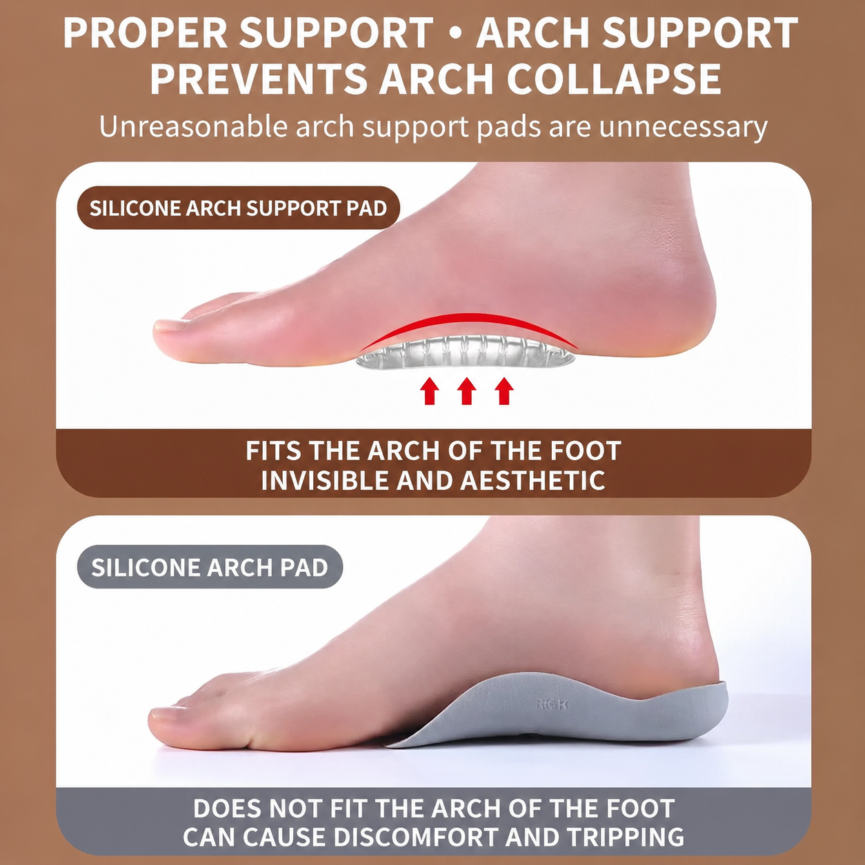 Transparent Adhesive Arch Pad
