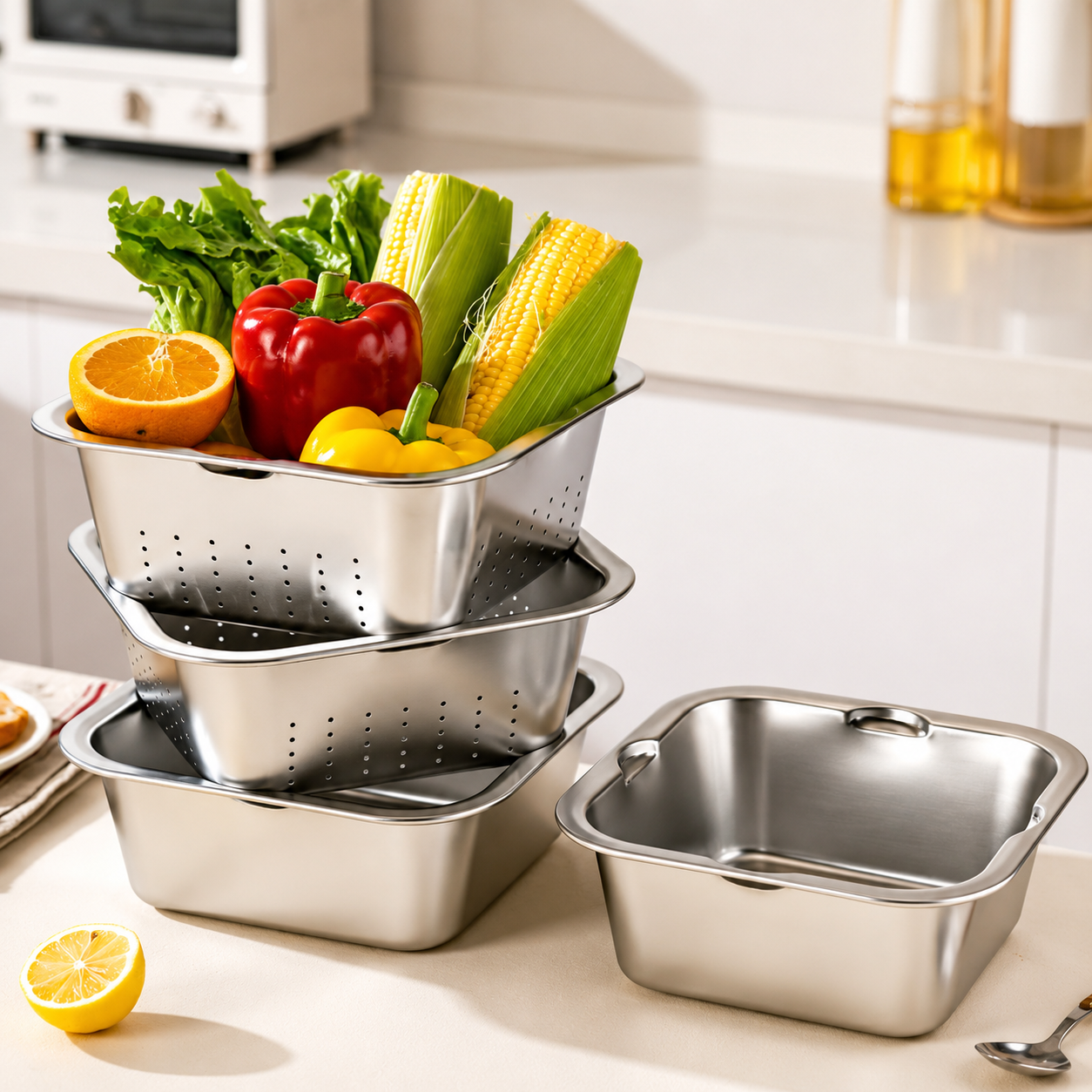 Smart Drain & Wash Bowl Set