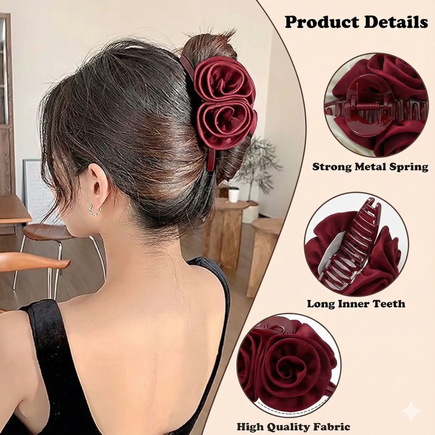Rose Hair Clip