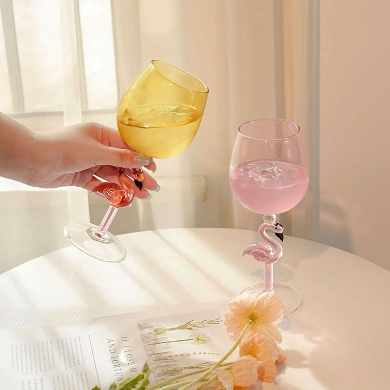 Flamingo Drink Glass