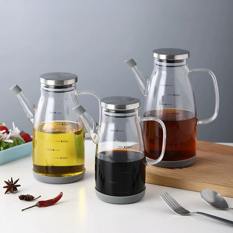 Glass Oil Bottle With Measurement