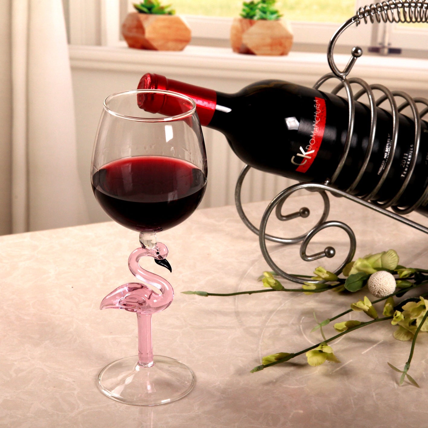 Flamingo Drink Glass