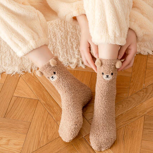 Decor Fuzzy Crew Socks