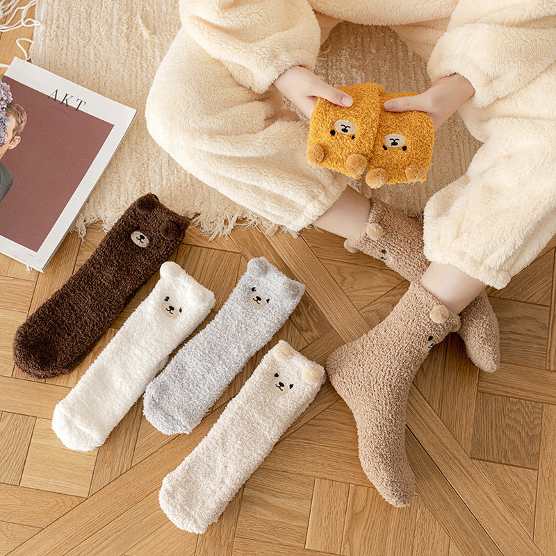 Decor Fuzzy Crew Socks
