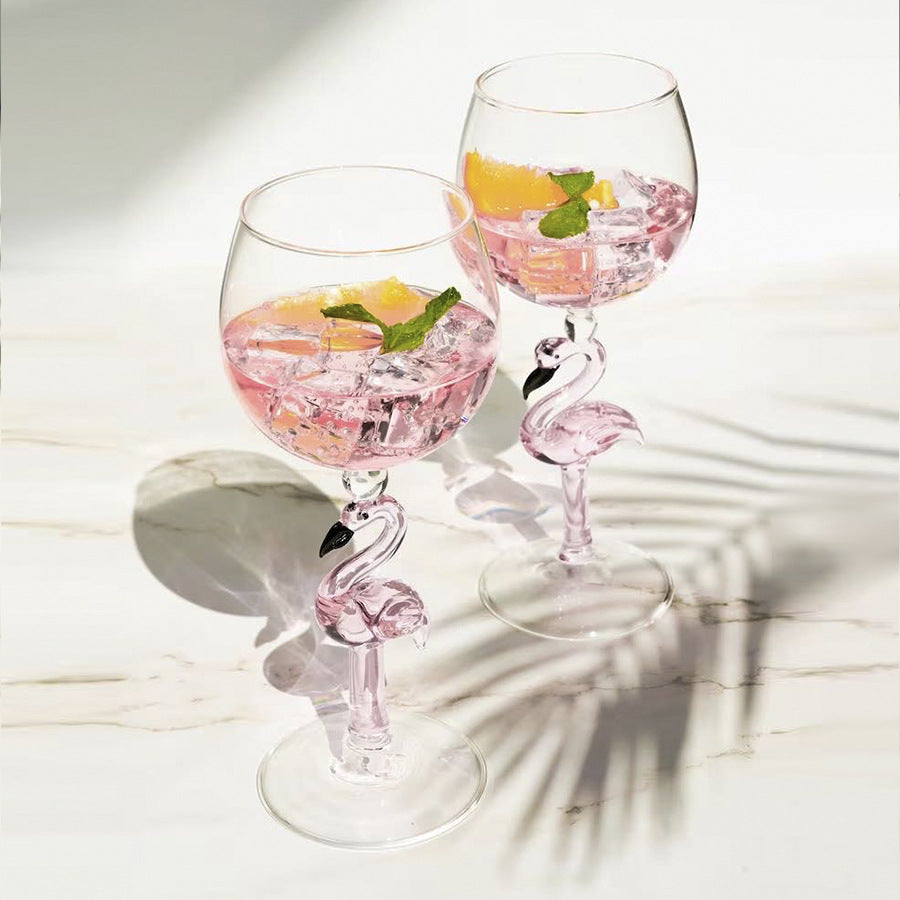 Flamingo Drink Glass