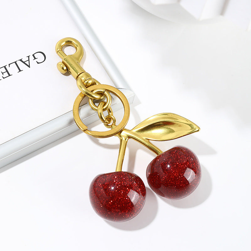 Cherry Charm Keychain