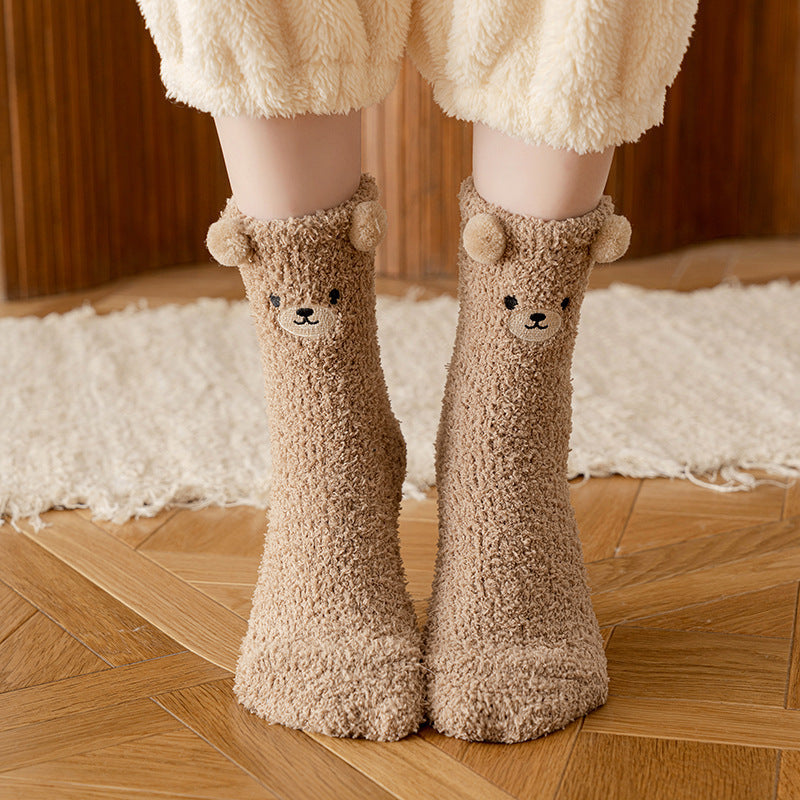 Decor Fuzzy Crew Socks