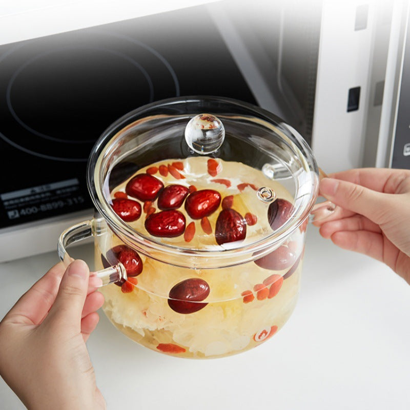 Glass Cooking Pot with Lid