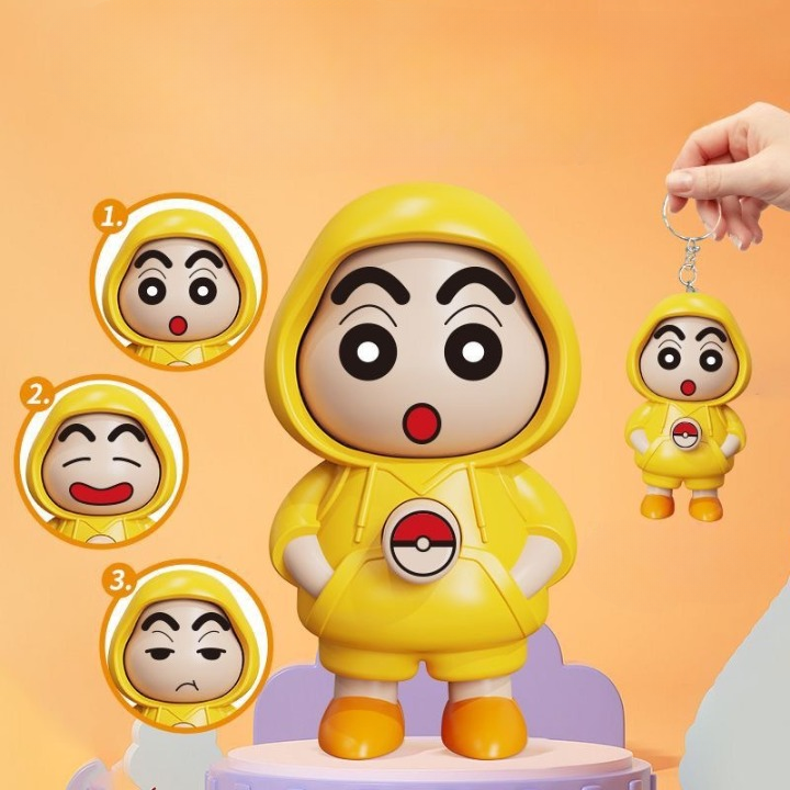 Shin-chan Keychain & Phone Buddy Holder( 2 Pcs Keychain+ 1 pc Phone holder )