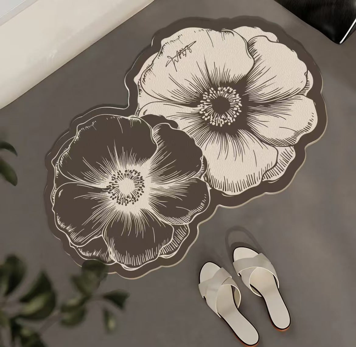 Floral Absorbent Mat
