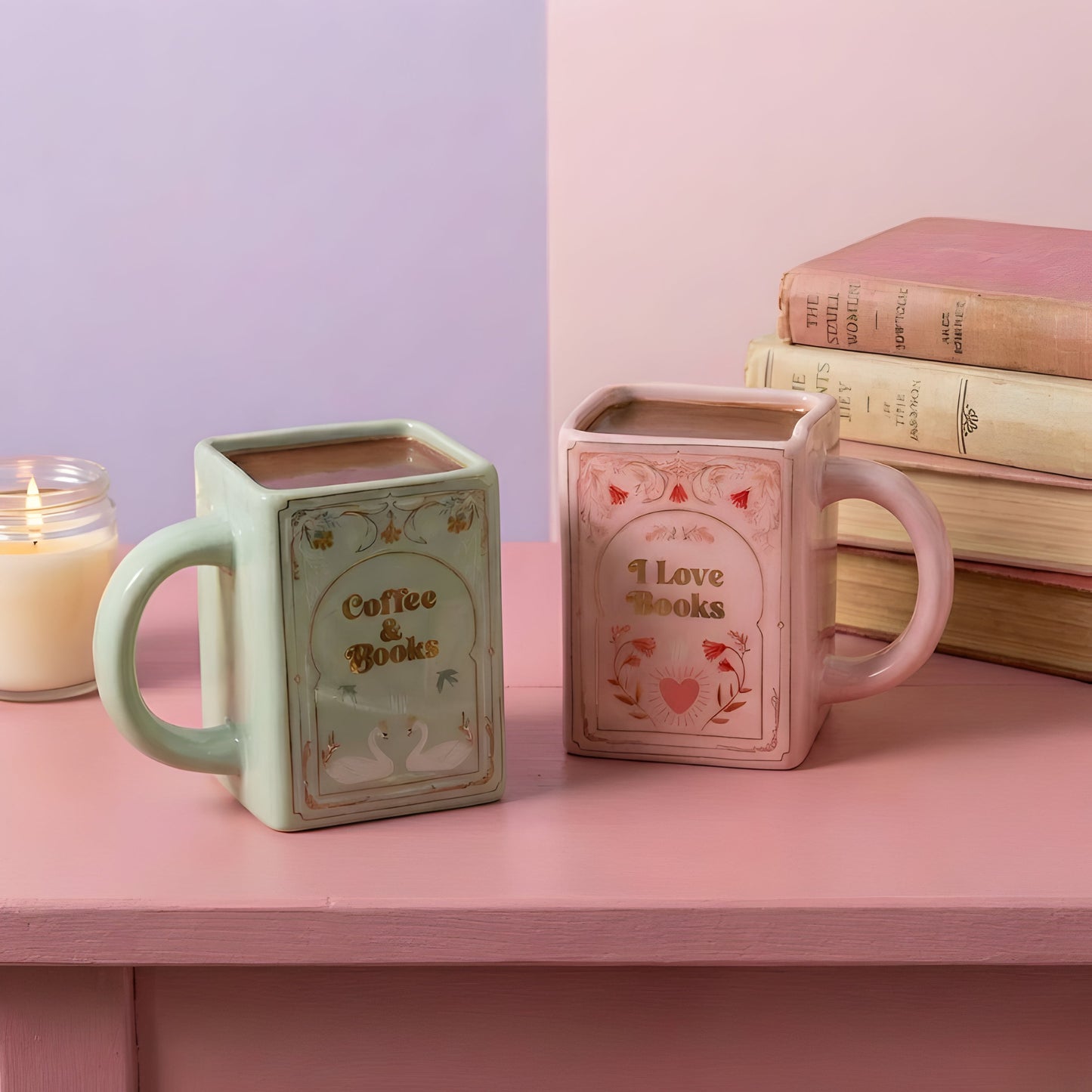 Pastel Book Mug
