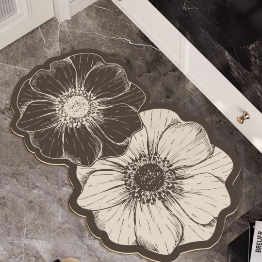Floral Absorbent Mat