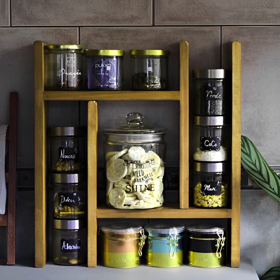 Wooden Standing Spice Rack