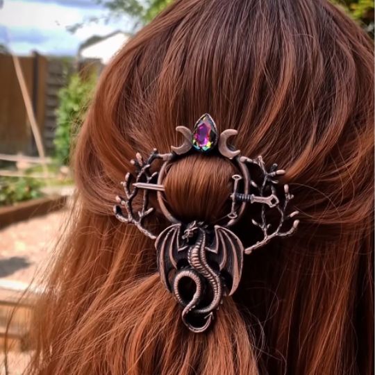 Copper Dragon Hair Clip