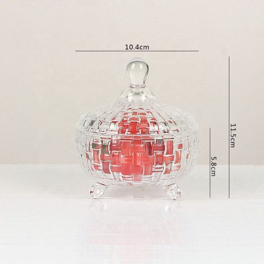Crystal Glass Storage Jar With Lid