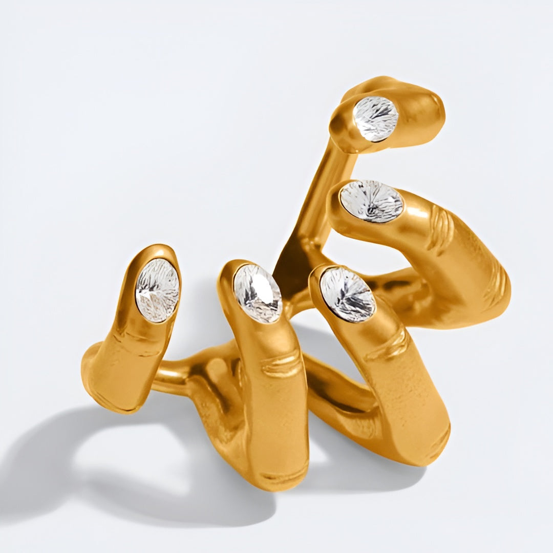 Golden Hand Ring