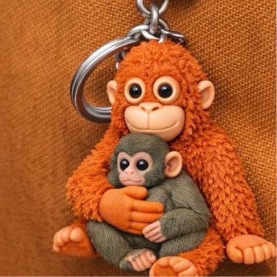 Cuddle Monkey Keychain