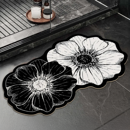 Floral Absorbent Mat