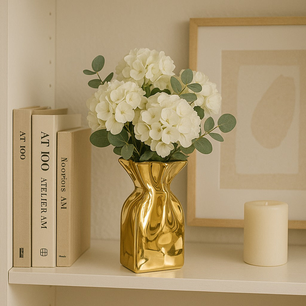 Golden Bag Vase