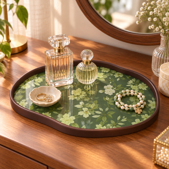 Botanical Harmony Serving Tray vanity styling