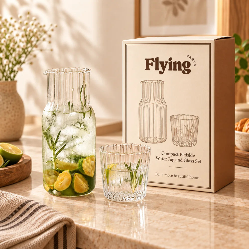 Compact Bedside Carafe & Glass (Large Carafe & Glass) — view 6
