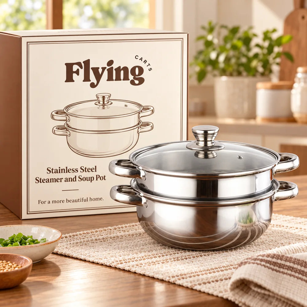 Stainless Steel Steamer & Soup Pot (28 cm & Steamer) — view 6