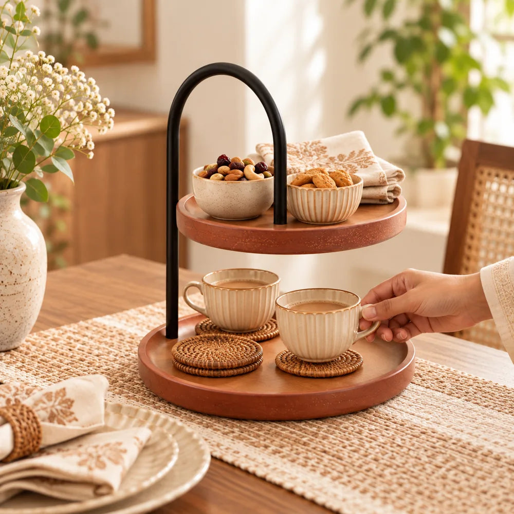 Compact Two-Tier Entryway Display Stand — view 6