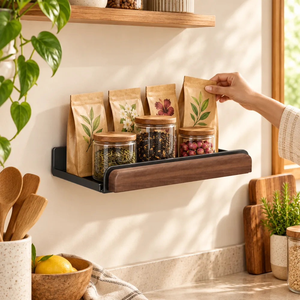 Minimal Wall-Mounted Spice Shelf (40 cm) — view 6