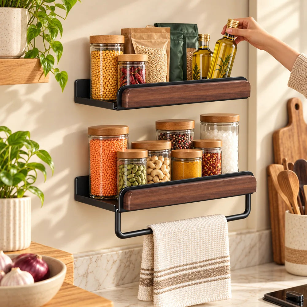 Double tier Wall Spice Shelf (30 cm) — view 6