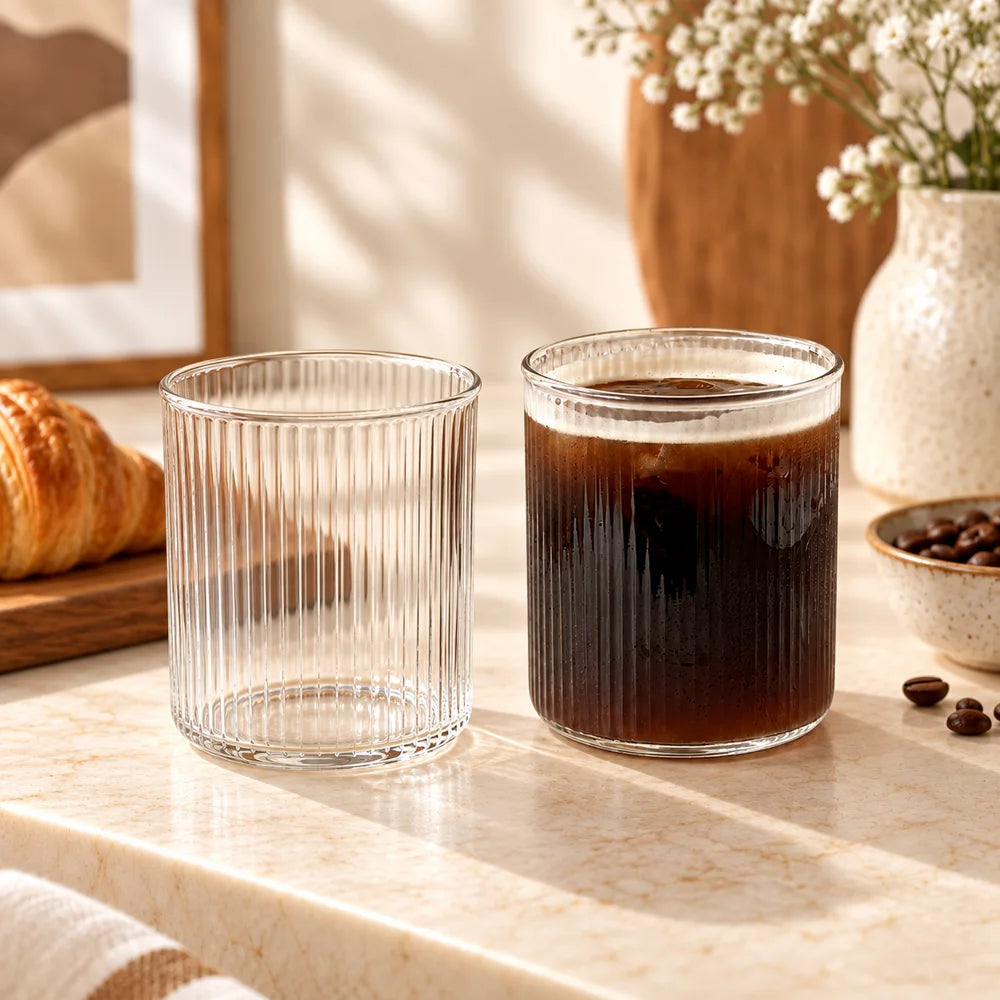 Classic Ribbed Glass Tumbler (300 ml) — view 6