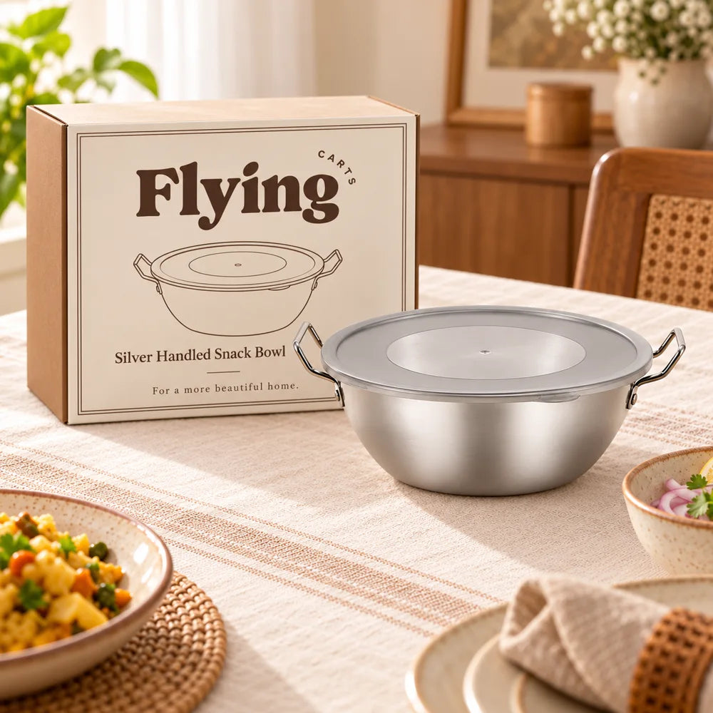 Silver Handled Snack Bowl with Lid (17 cm & Lid) — view 6