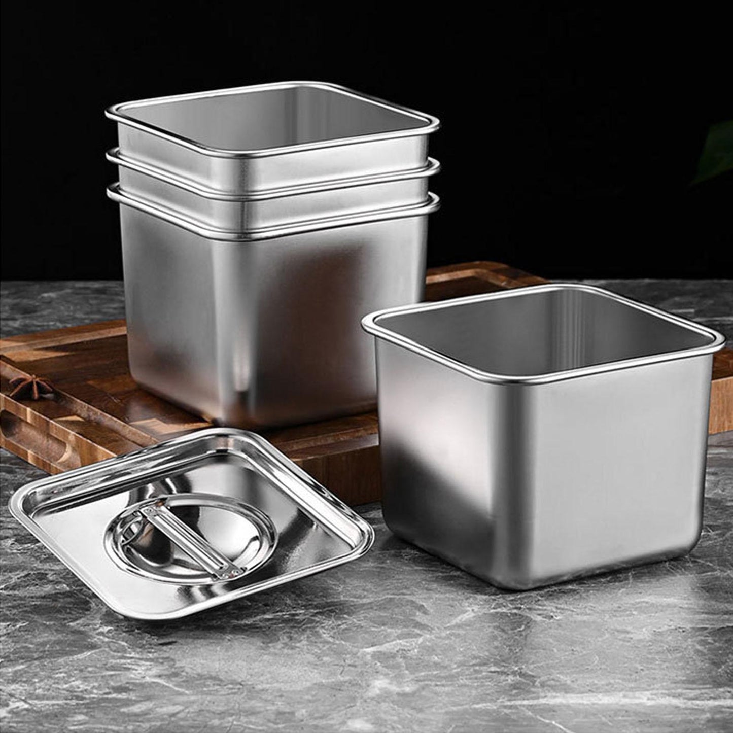 Stainless Steel Square Containers