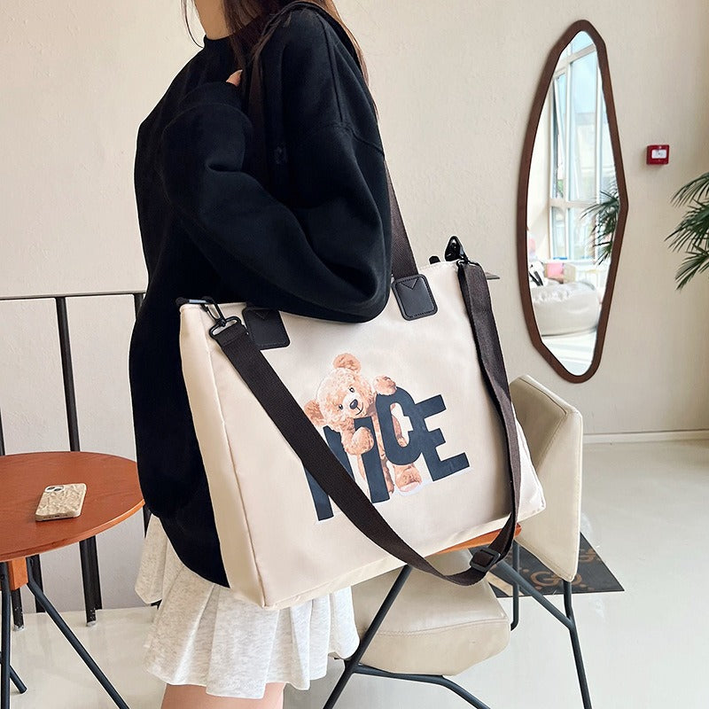 Bear Print Shoulder Bag
