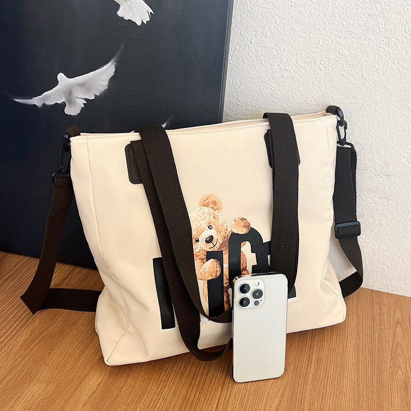 Bear Print Shoulder Bag