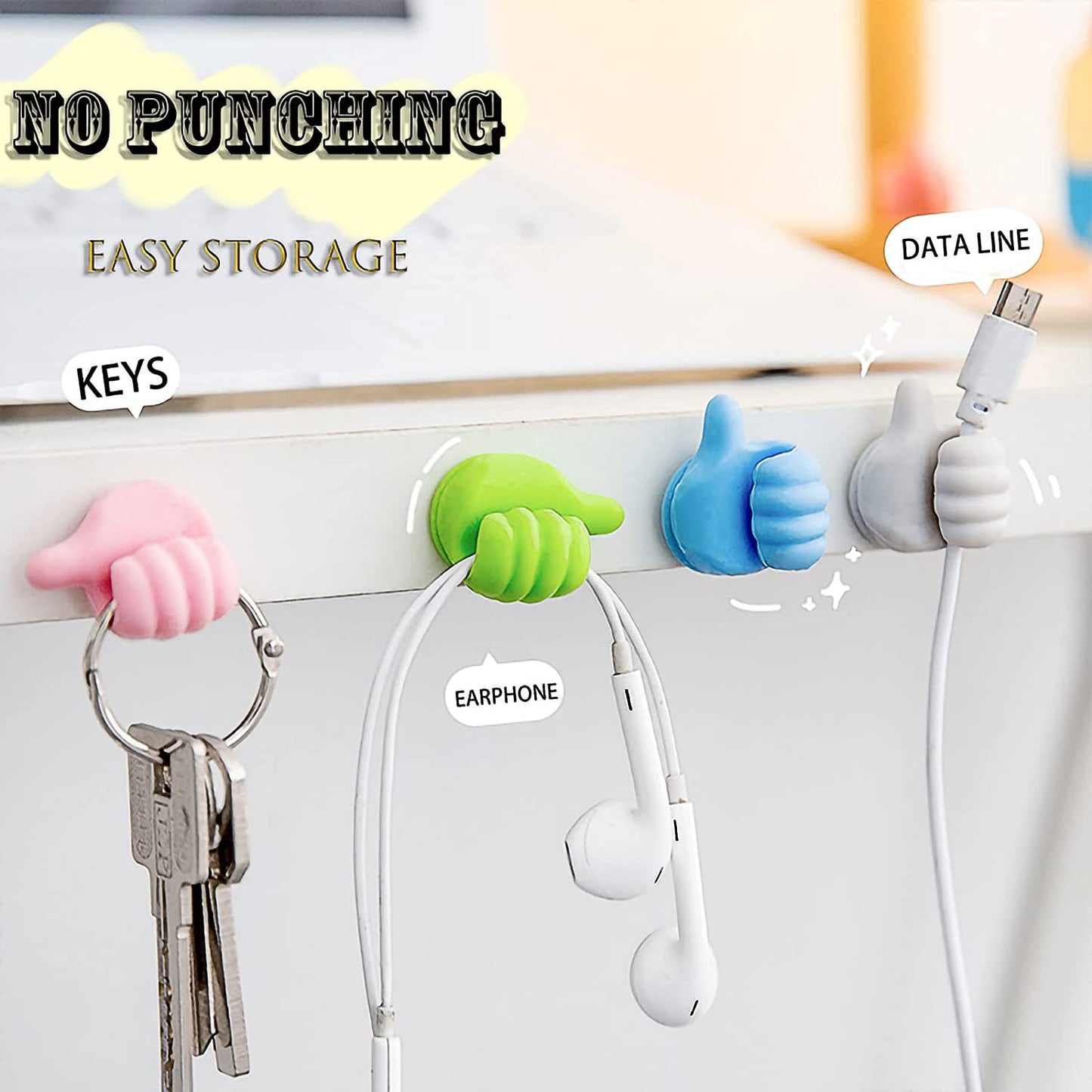 Cute Adhesive Thumb Hooks