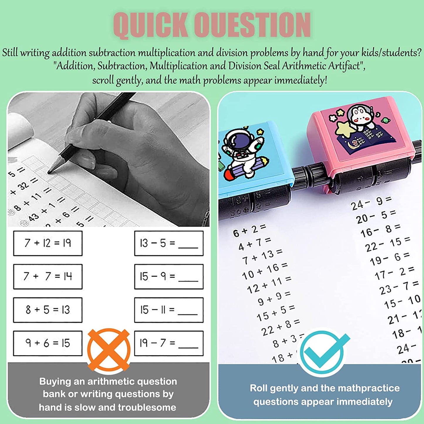 Maths Teaching Stamp Roller