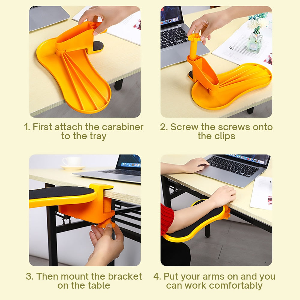 Adjustable and Attachable Computer Arm Rest