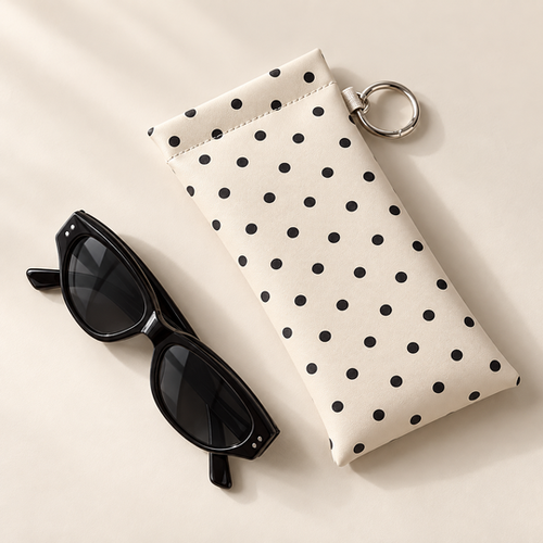 Polka Dot Snap Eyeglasses Pouch