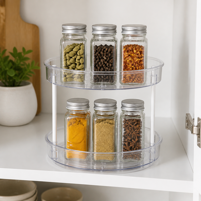 EasyReach Rotating Organizer in kitchen cabinet