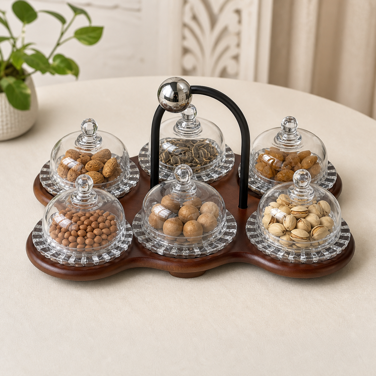 Aurelia Crystal Dome Serving Organizer hero view